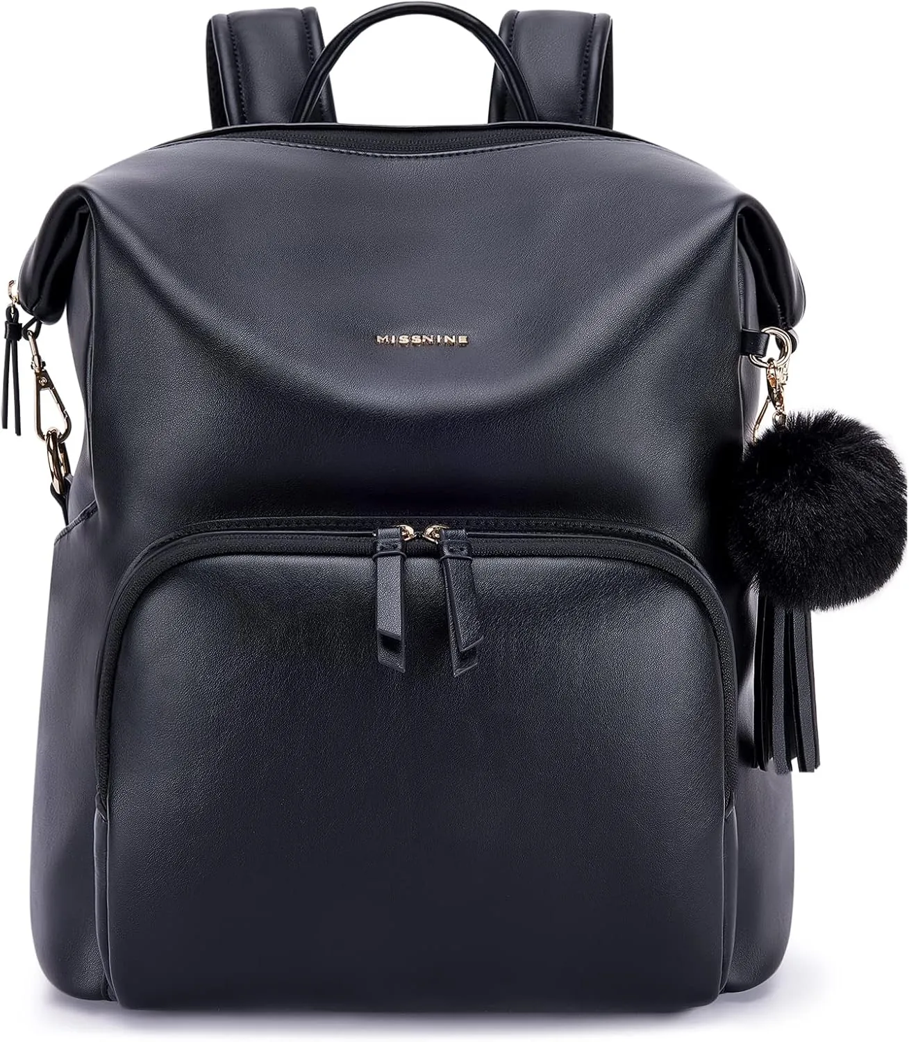 Missnine Backpack Purse for Women Fashion Leather Backpack for College Travel Large Ladies Shoulder Bags with Tassel