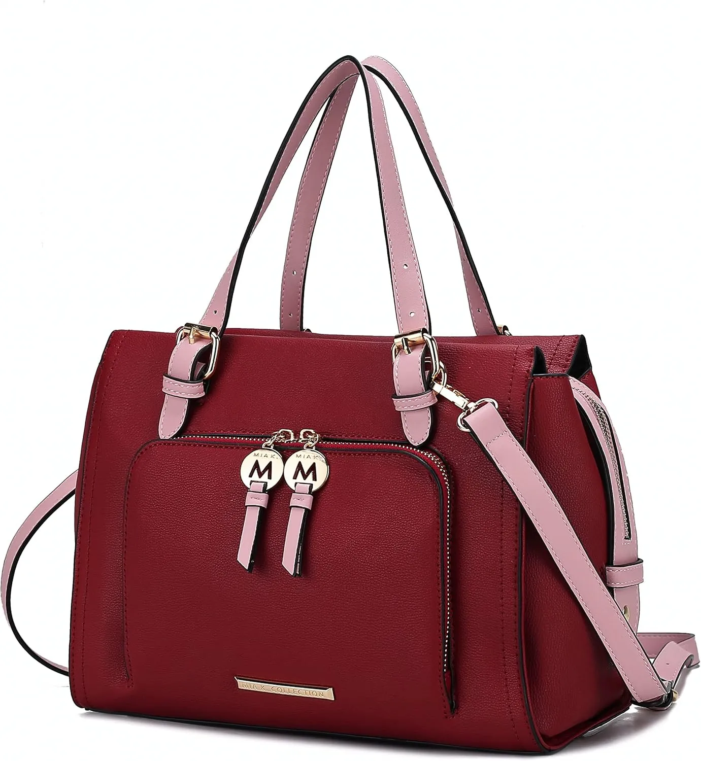 MKF Collection Weekender Purses for Women, PU Leather Handbag Slouchy Womens Shoulder bag, Top Handle