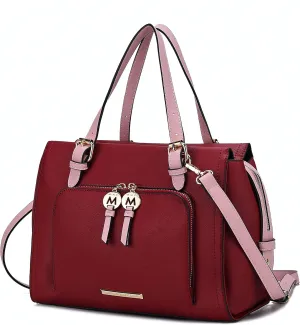 MKF Collection Weekender Purses for Women, PU Leather Handbag Slouchy Womens Shoulder bag, Top Handle