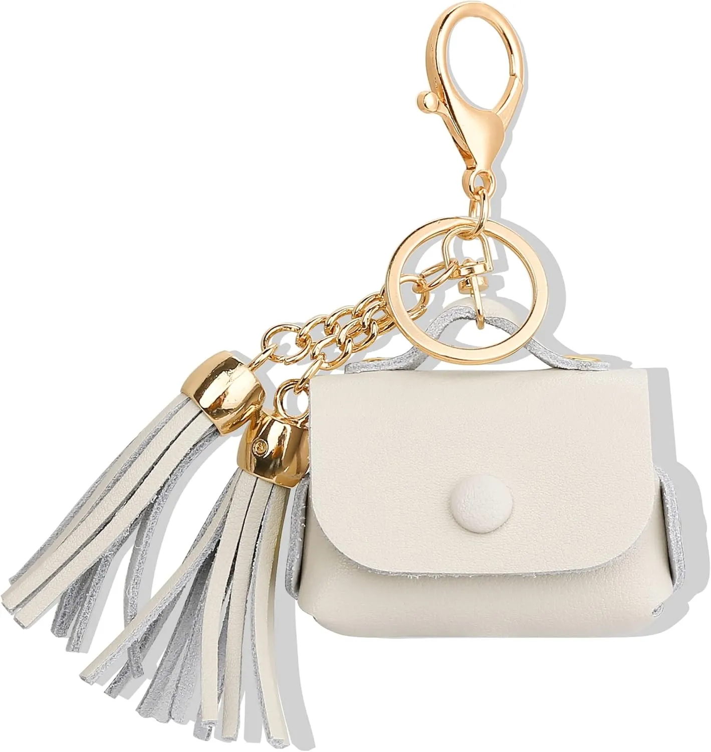 MODOS LOGICOS Genuine Leather Charging Case Cover for Apple AirPods Pro - Beige with Tassels