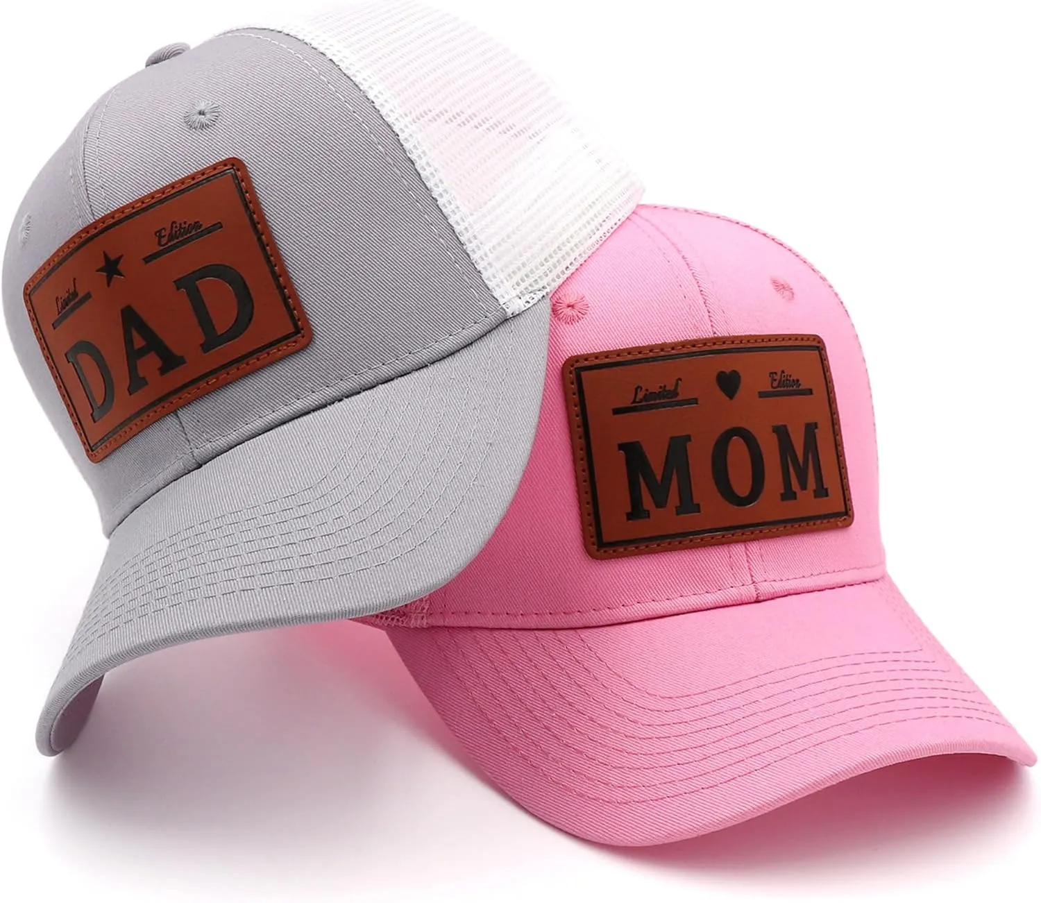 Mom and Dad Hats Embroidered Adjustable Baseball Caps, Mothers and Fathers Day Mom Dad Gifts from Daughter Son Wife Husband