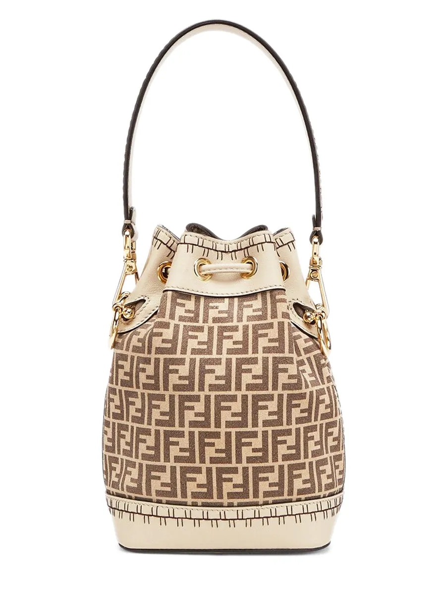 Mon Tresor Bucket Bag in Beige Suede
