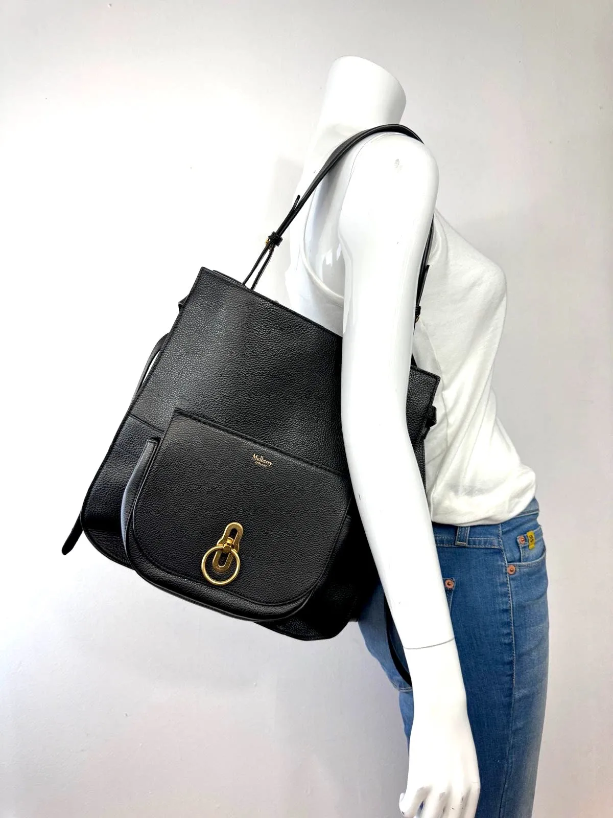 MULBERRY AMBERLEY CLASSIC GRAIN LEATHER HOBO BAG
