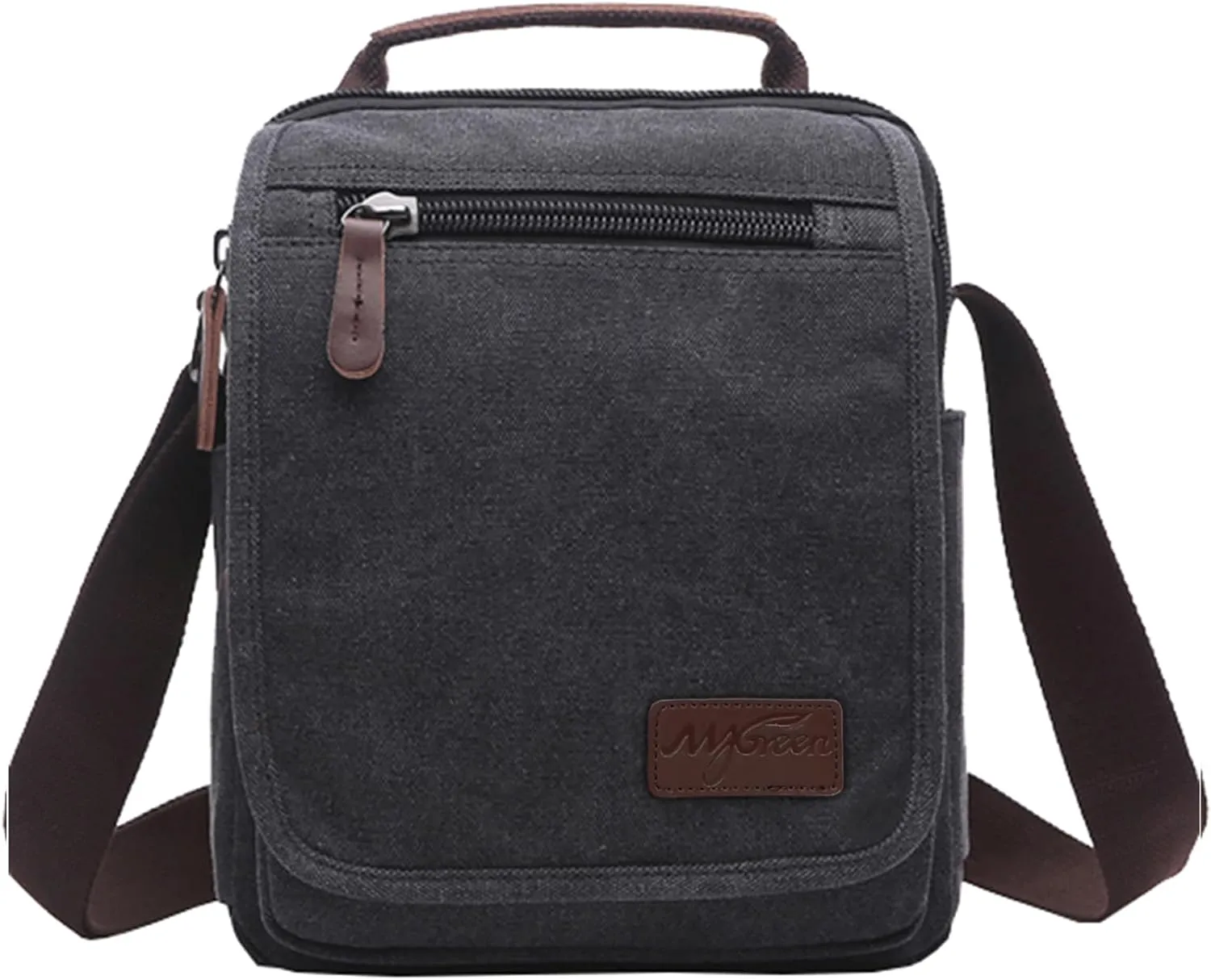 mygreen Small Canvas Crossbody Shoulder Bag Messenger Bag Work Bag