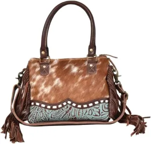 Myra Bag Women's Cowhide Satchel Brown One Size