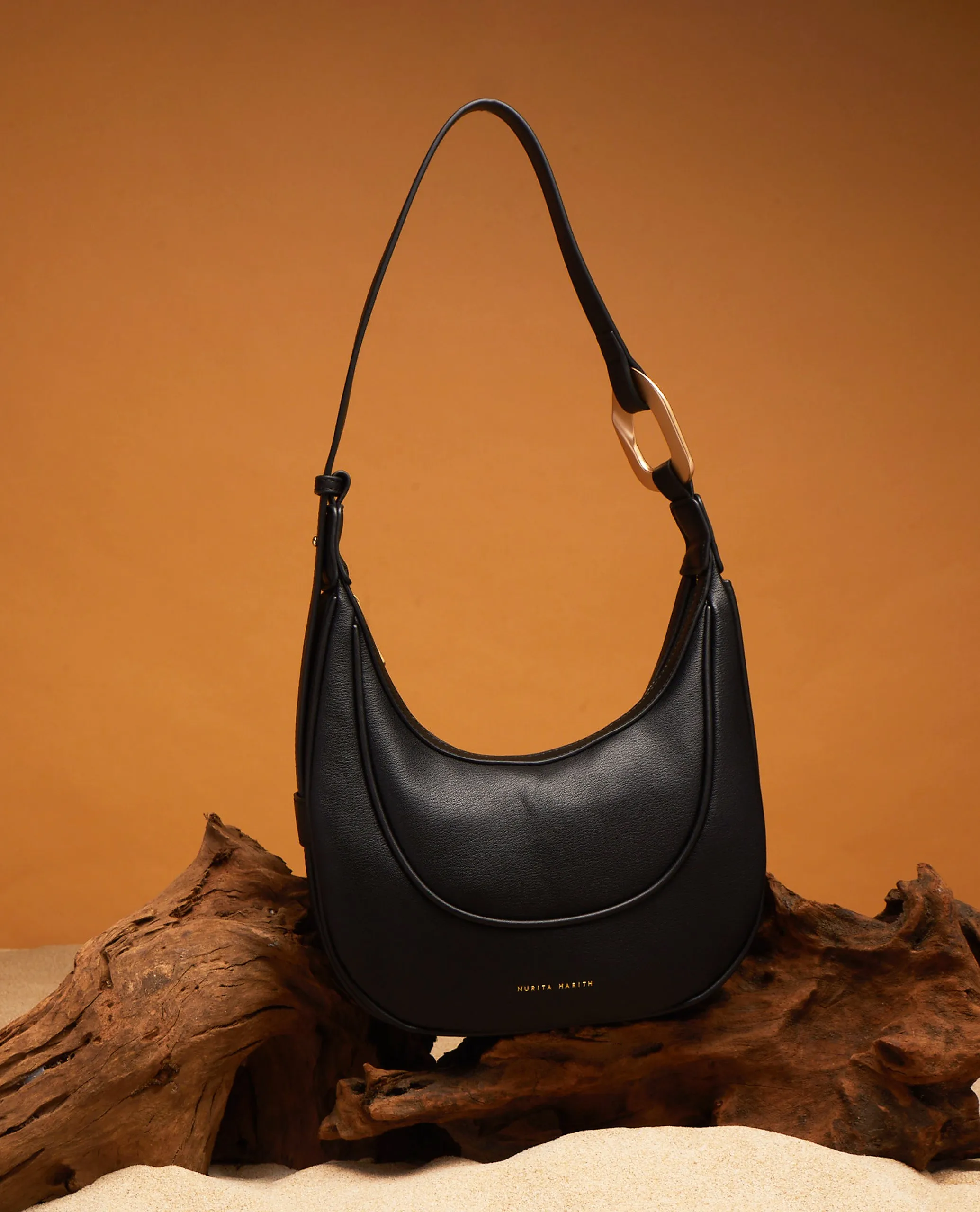Nabilah Two-ways Hobo Shoulder (Black)