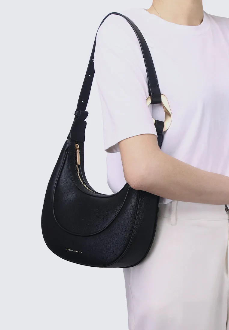 Nabilah Two-ways Hobo Shoulder (Black)
