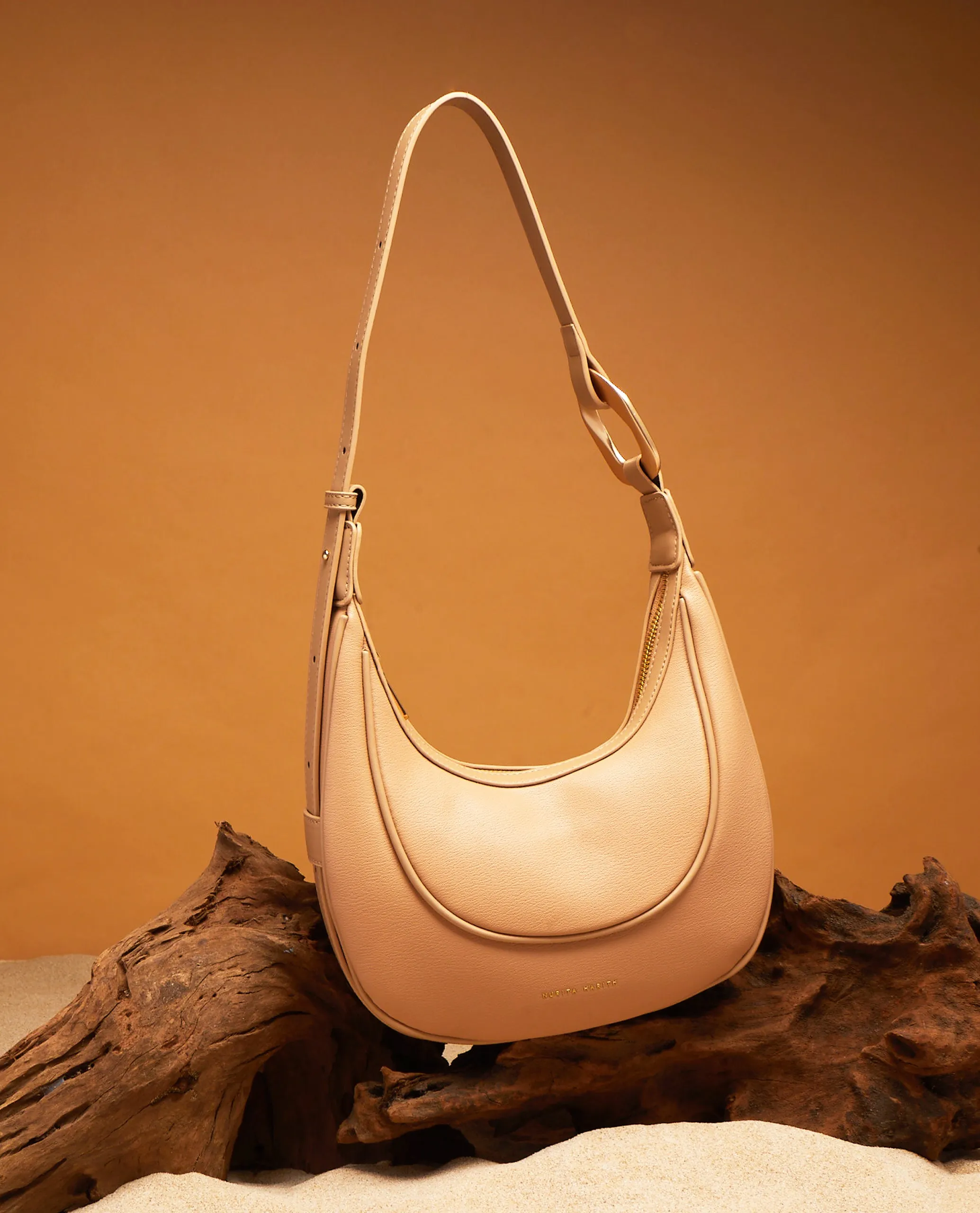 Nabilah Two-ways Hobo Shoulder (Khaki)