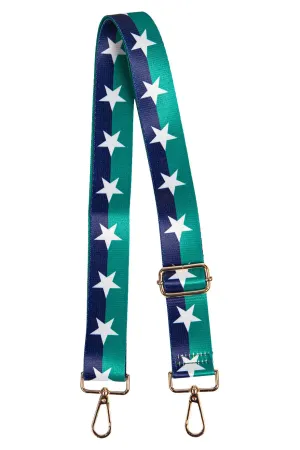 Navy Blue Green Bag Strap With Star