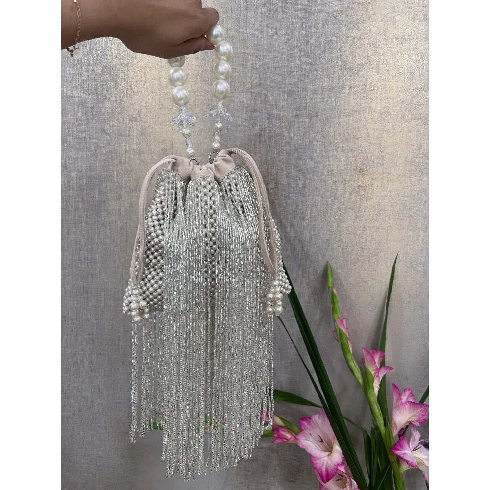Nayaab by Sonia Tossel Ivory Potli Bag