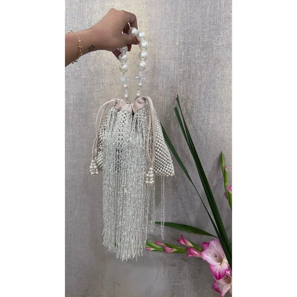 Nayaab by Sonia Tossel Ivory Potli Bag