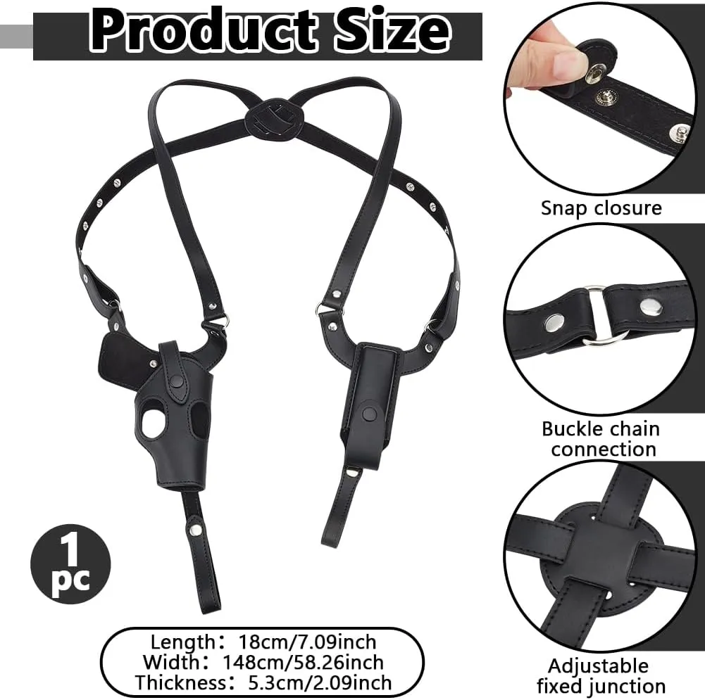 NBEADS Shoulder Holster, Adjustable Vertical Gun Holster with Magazine Pouch Double Magazine Pouch Concealed Carry Shoulder Holster