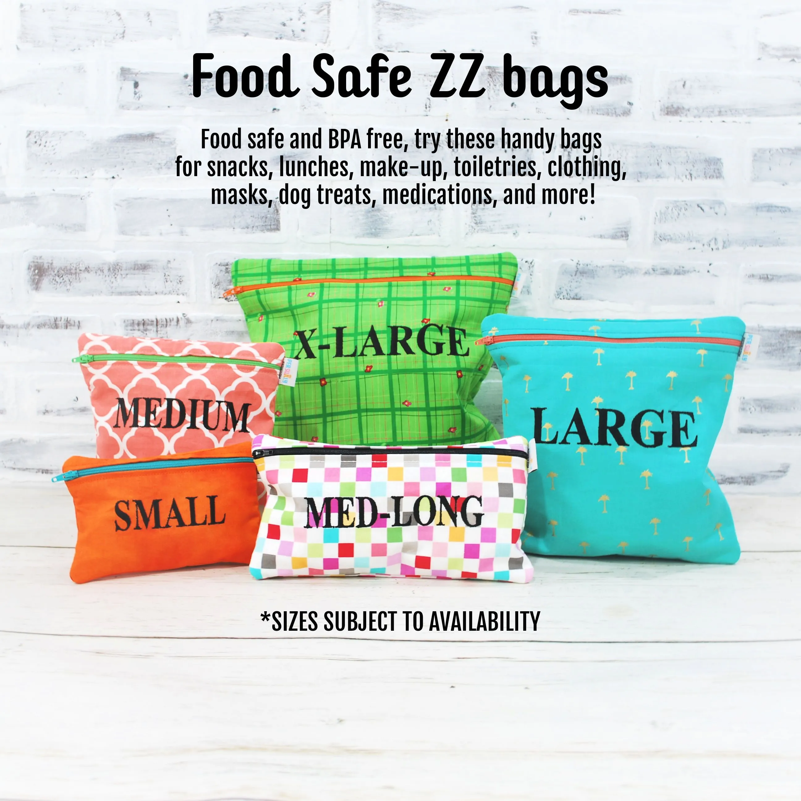Nectarine Floral Food Safe Personalized Reusable Bag