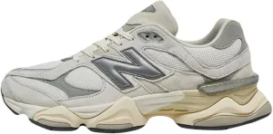 New Balance Women's 9060 Sneakers, White Grey, 9 Medium US