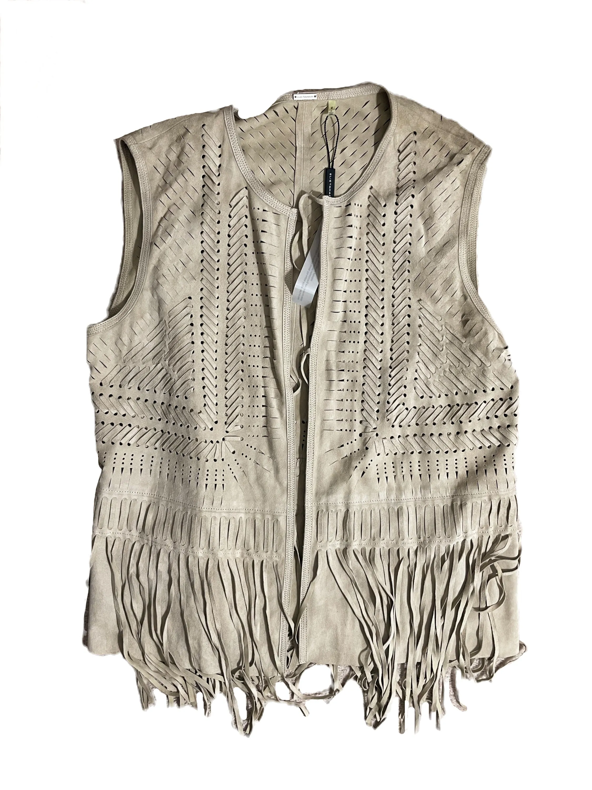 New With Tags Elie Tahari Suede Waistcoat S