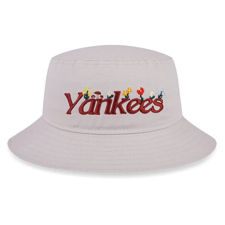 New York Yankees MLB Wild Floral Stone Bucket Hat