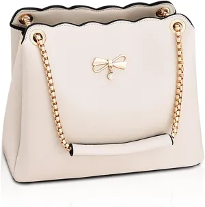 NICOLE & DORIS Small Handbags Shoulder Bag for Women Satchel Handbags PU Leather Clutch Bags Ladies Underarm Bag with Chain