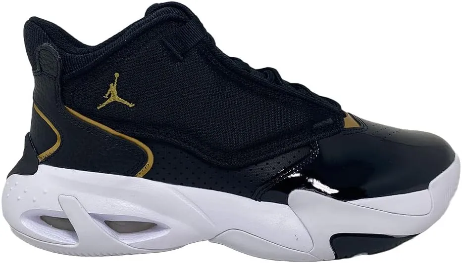 Nike Air Jordan Max Aura 4, Black/Metallic Gold-White, 9.5 M US
