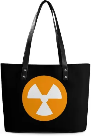 Nuclear Danger Women's Tote Shoulder Bag Handbag Top Handle Leather 29 * 34 * 14cm