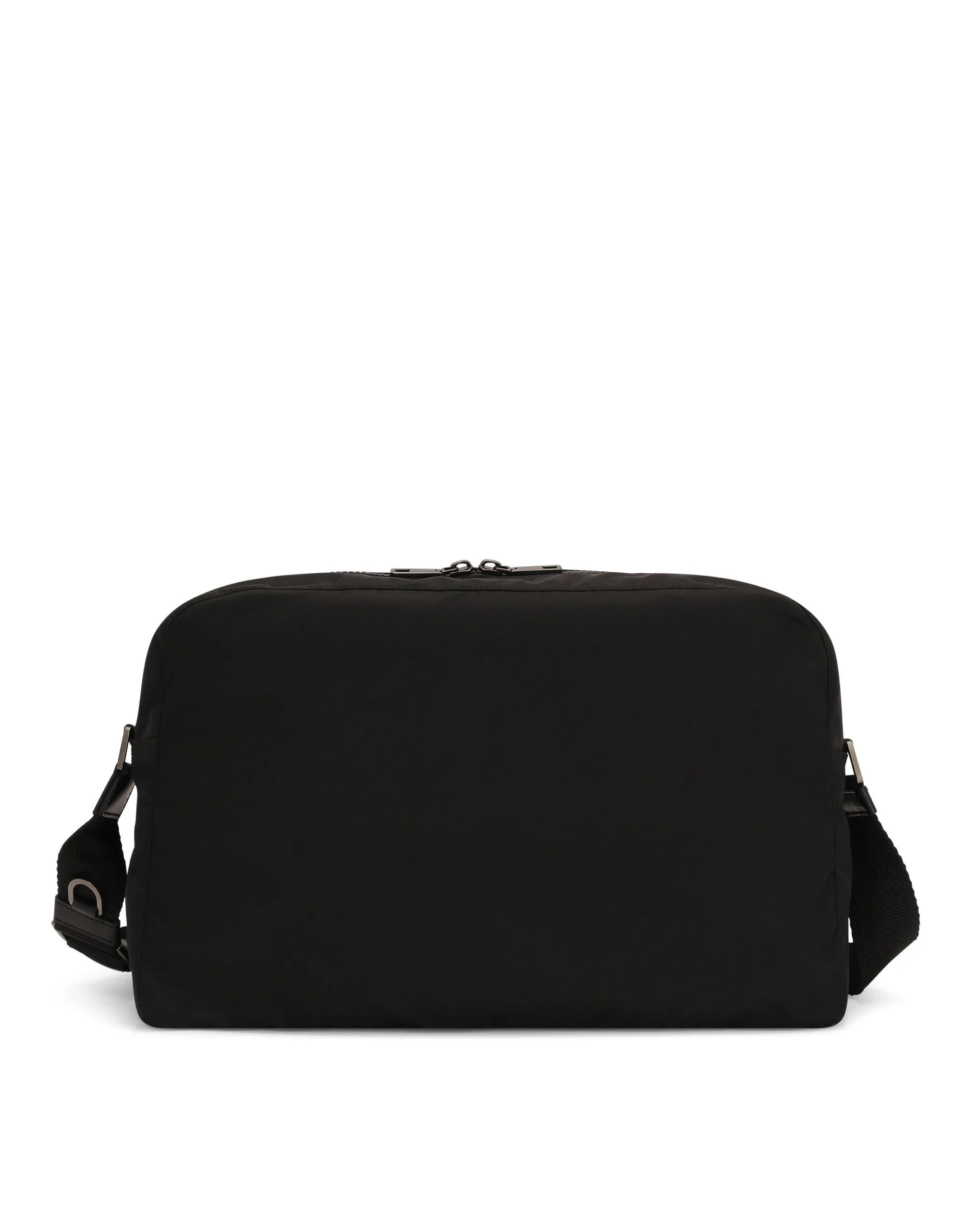 Nylon and calfskin nappa Nero Sicilia DNA bag