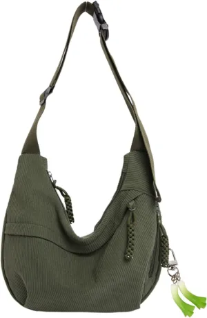 Nylon Hobo Crescent Crossbody Bag for Women,Dumpling Bag Moon Shoulder Bag