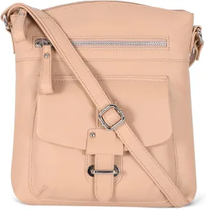 Oak Leathers Leather Crossbody Bag For Women With Adjustable Sling Strap - Medium Size Crossover Shoulder Handbag Purse