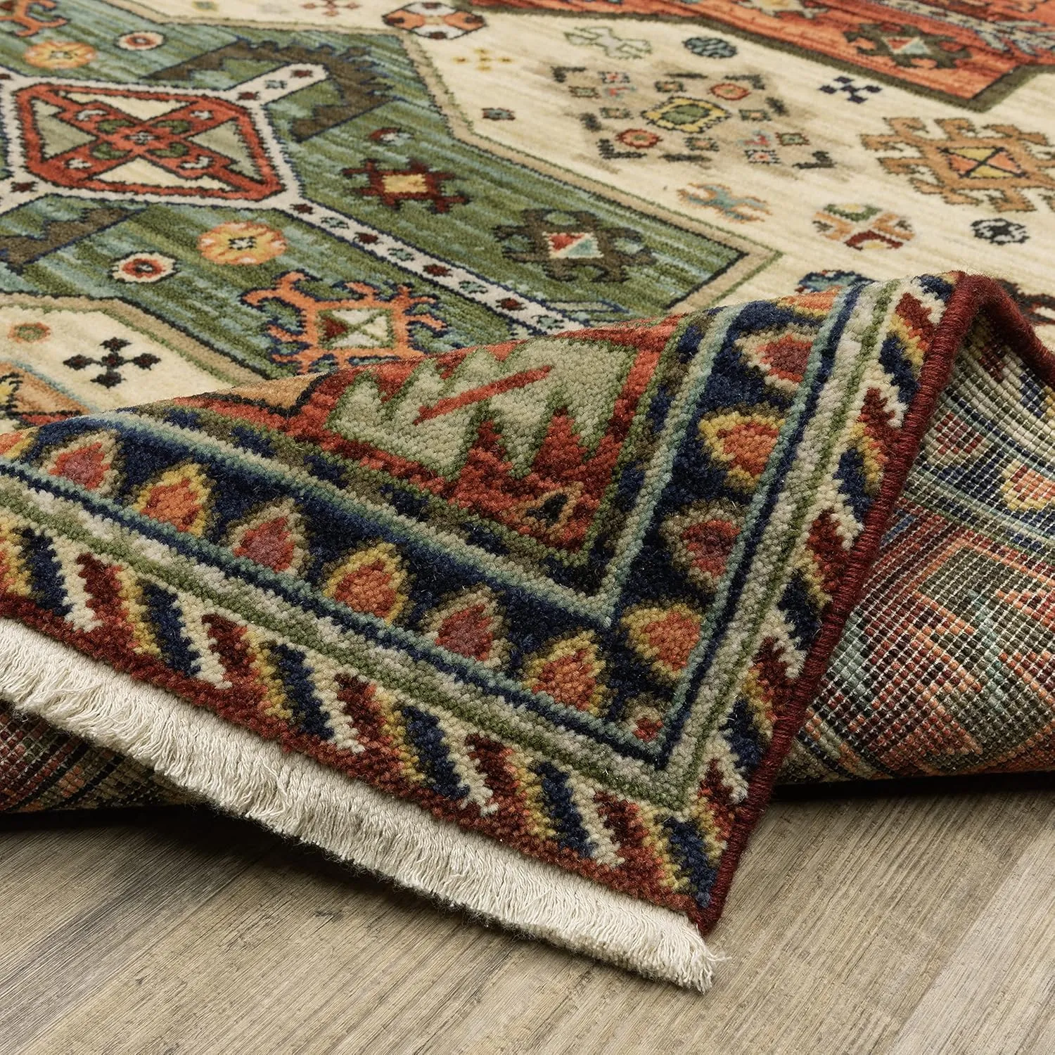 Oriental Weavers Lilihan Wool Blend Area Rug - 8022R - 2' x 6' - in Red/Multi - Southwestern Lodge Style, Wool Blend, Entryway, Hallway Runner Rug
