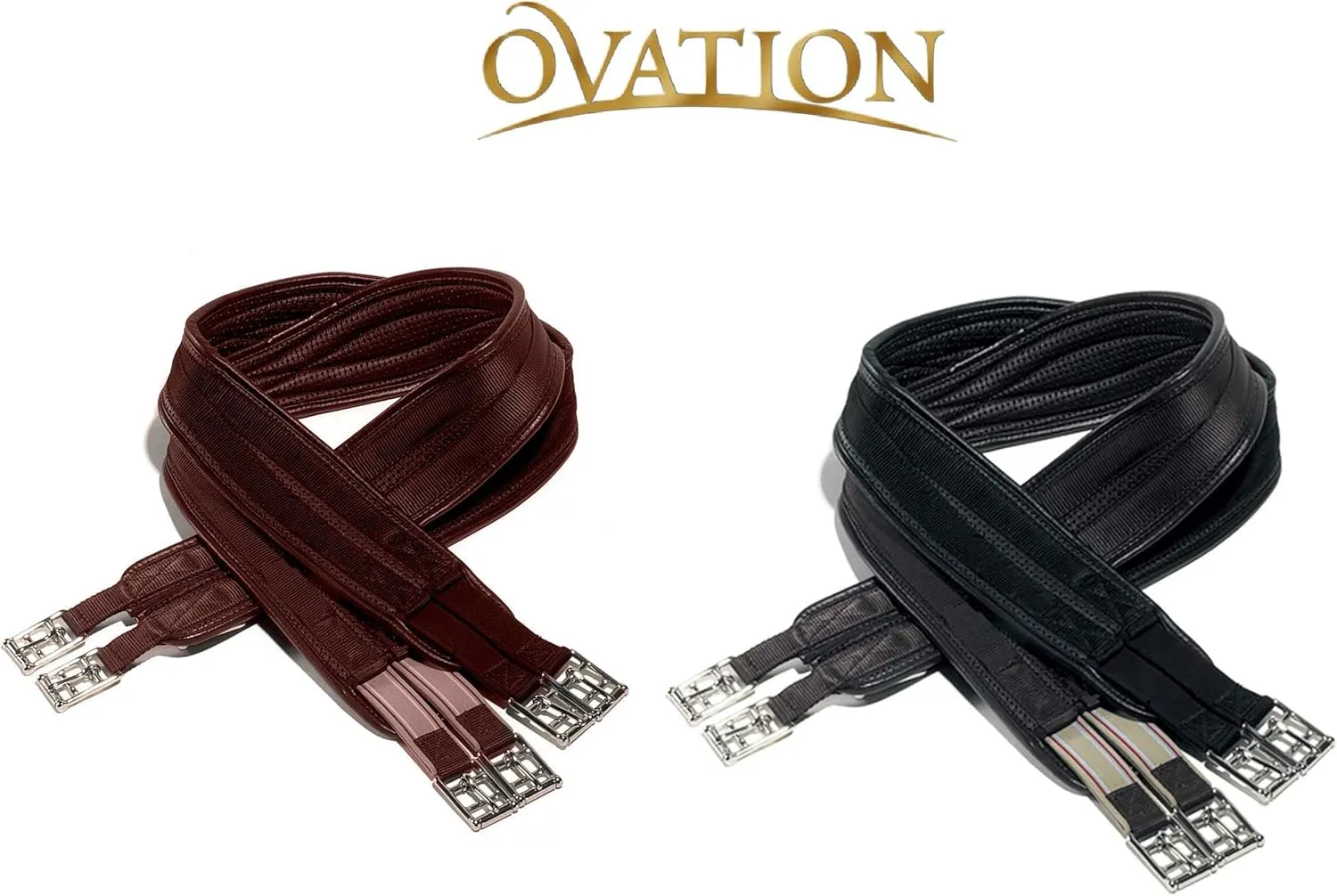Ovation Ovsellerie Airform Chafeless Girth - Cushioned Textured Soft Easy-to-Clean Horse Girth with Stainless Steel Hardware
