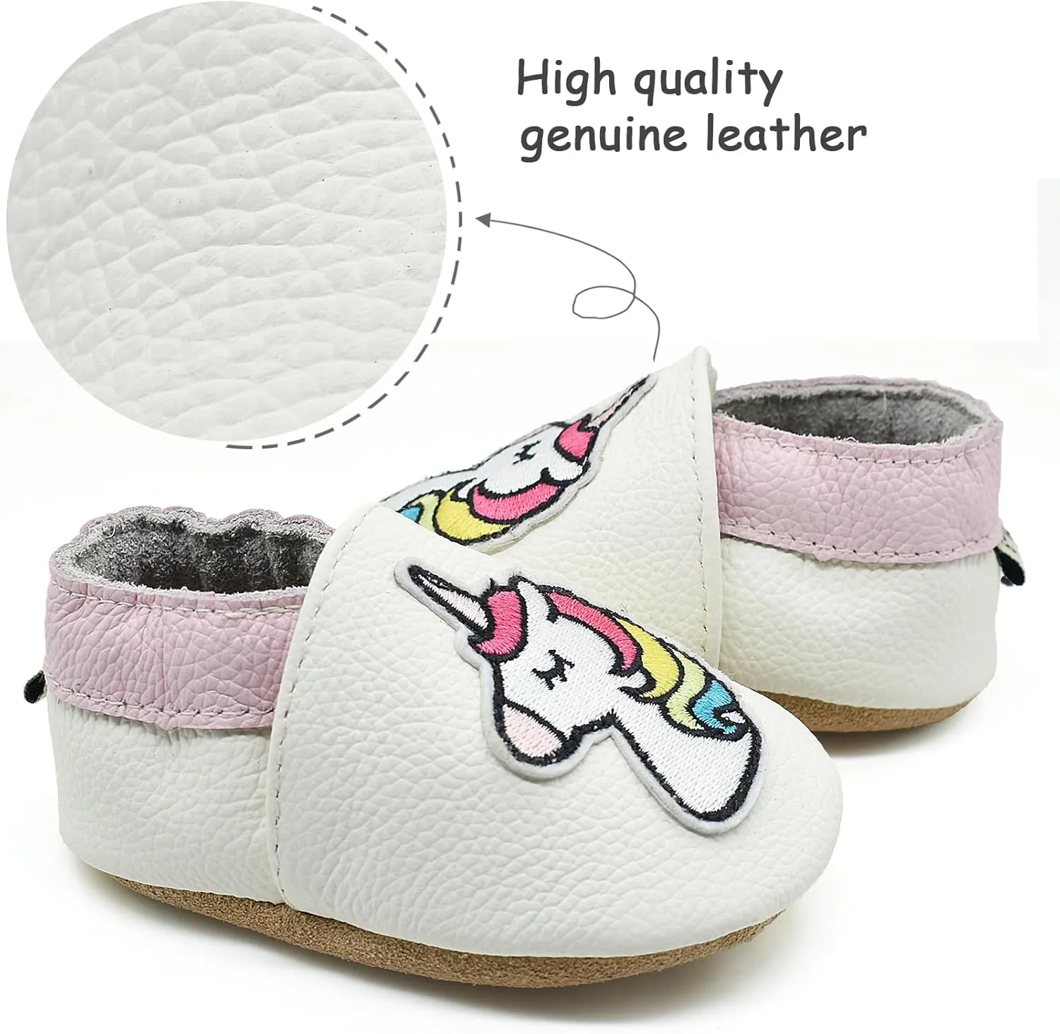Owlowla Baby Soft Sole Leather Crib Shoes Infant Toddler Pre-Walker Shoes Boy Girl …