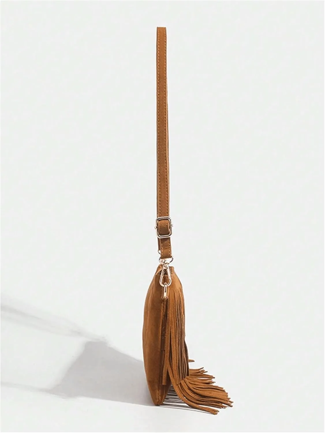 OYOANGLE Women's Fringe Hobo Western Crossbody Bags Leather Country Everyday Shoulder Bag