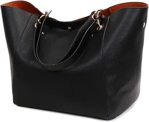 Pahajim Purses and Handbags for Women Large Capacity Work Tote Bag PU Leather Bucket Shoulder Bags Designer Satchel Hobo Bags