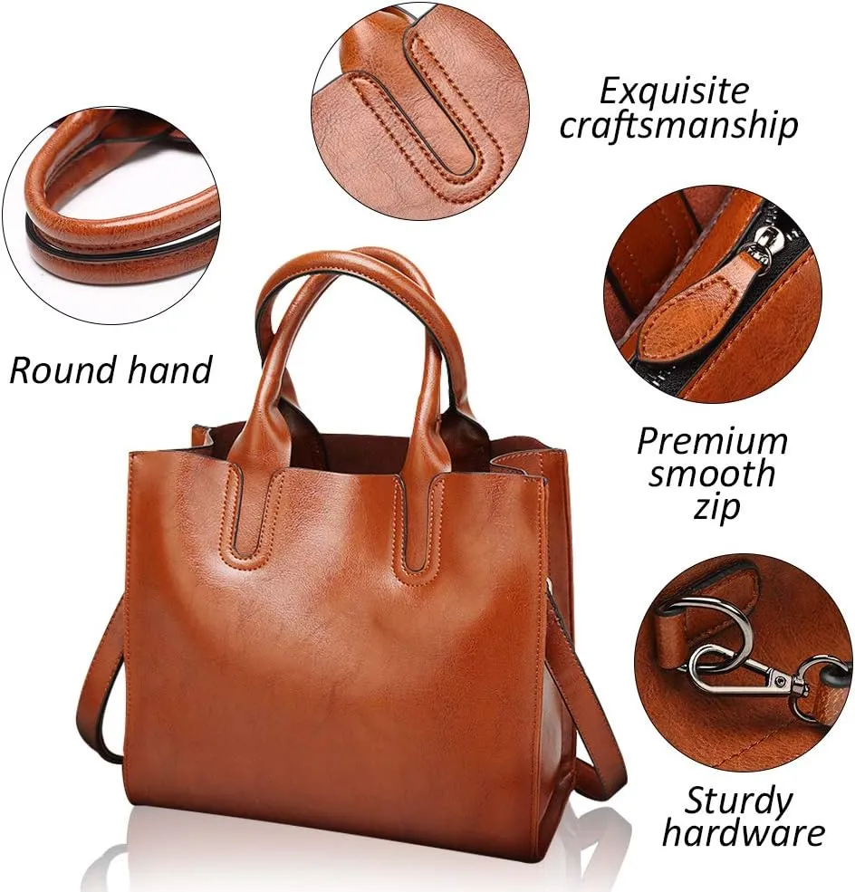 Pahajim Women Handbags and Leather Purses Top Handle Satchel Bags Tote Bags Tote Purses for Women