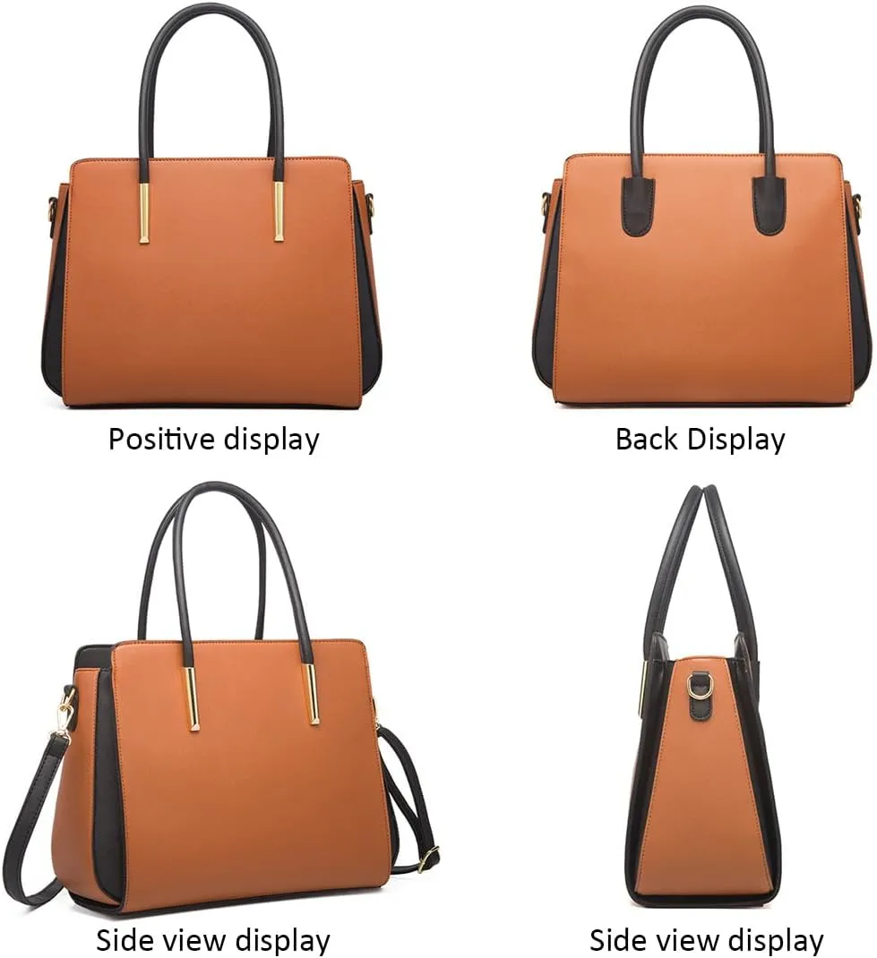 Pahajim Womens Purses and Handbags Set 4pcs Satchel Bags Tote Bags Shoulder Bags Tote Purses for Women
