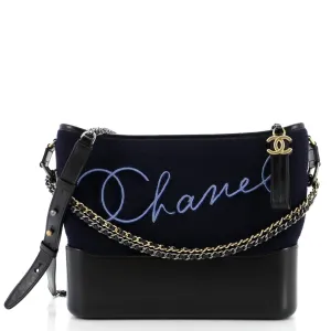 Paris-Hamburg Gabrielle Hobo Embroidered Wool and Calfskin Medium