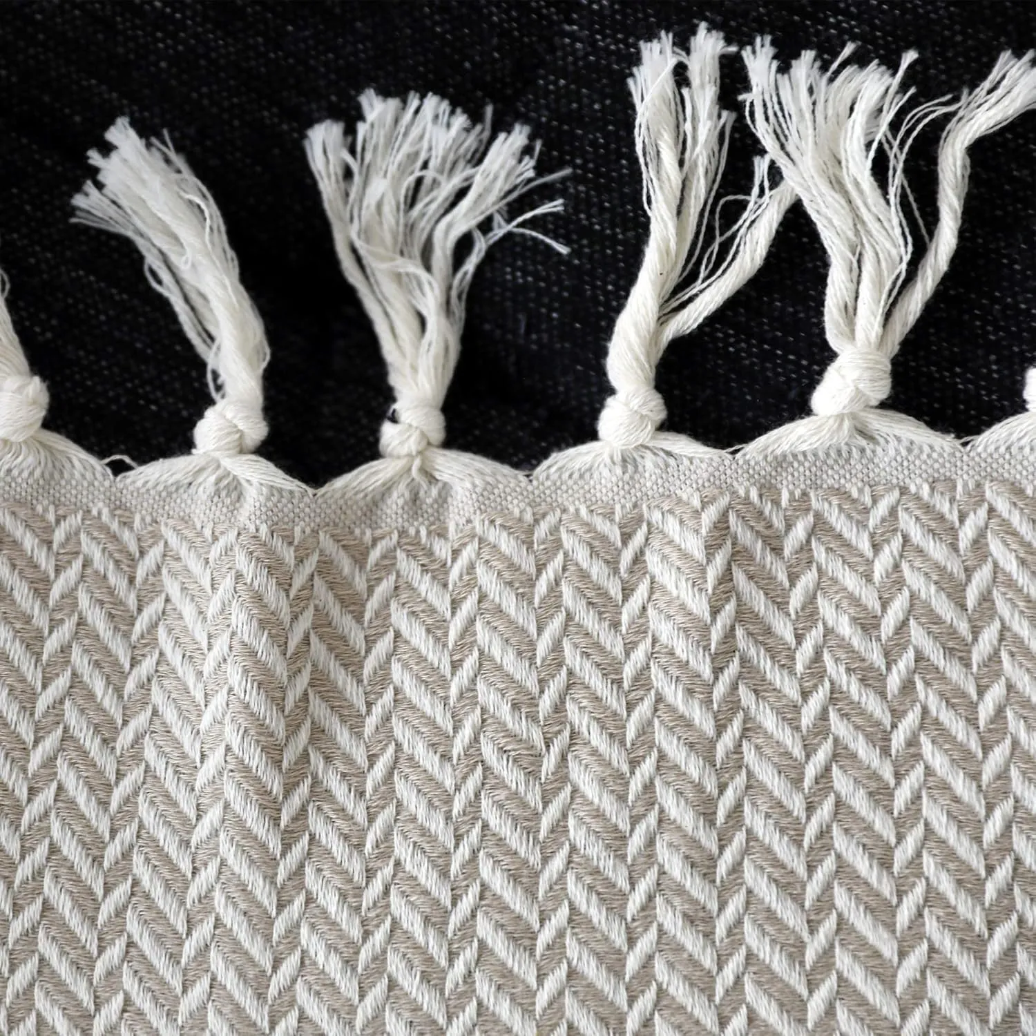 Peshtemania Premium Cotton Boho Throw Blanket Fall Throw Blanket |50”x60”| Beige Cream for Bed Sofa Couch Outdoor Farmhouse Turkish Throws and Blankets for Bedroom Picnic Blankets Yoga Blanket