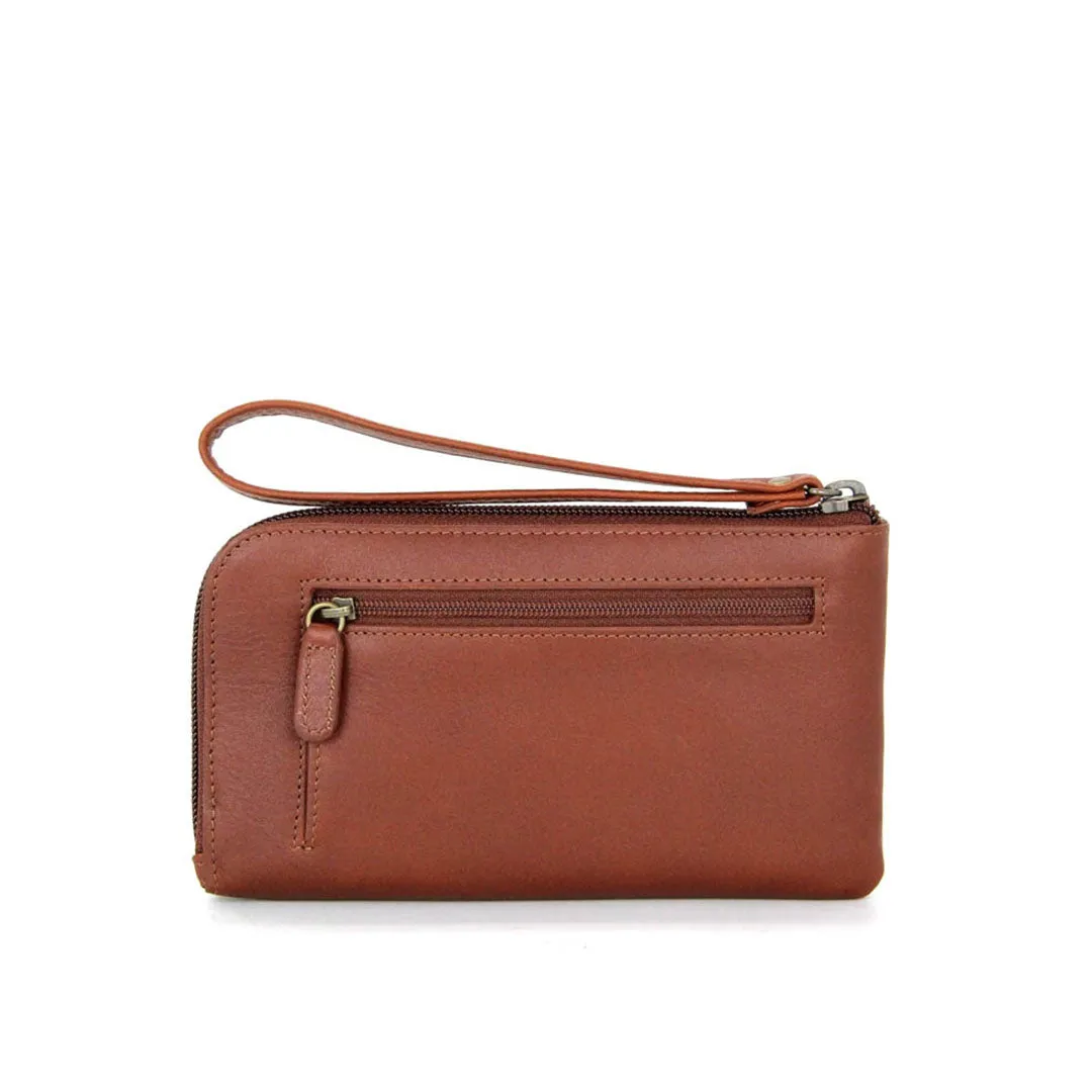 Picard Breve Ladies  Zip Down Leather Wallet (Tan)