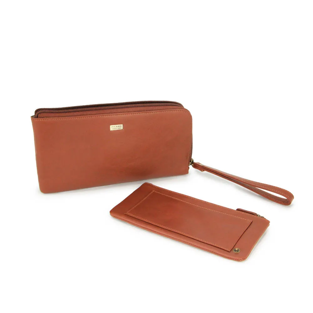 Picard Breve Ladies  Zip Down Leather Wallet (Tan)