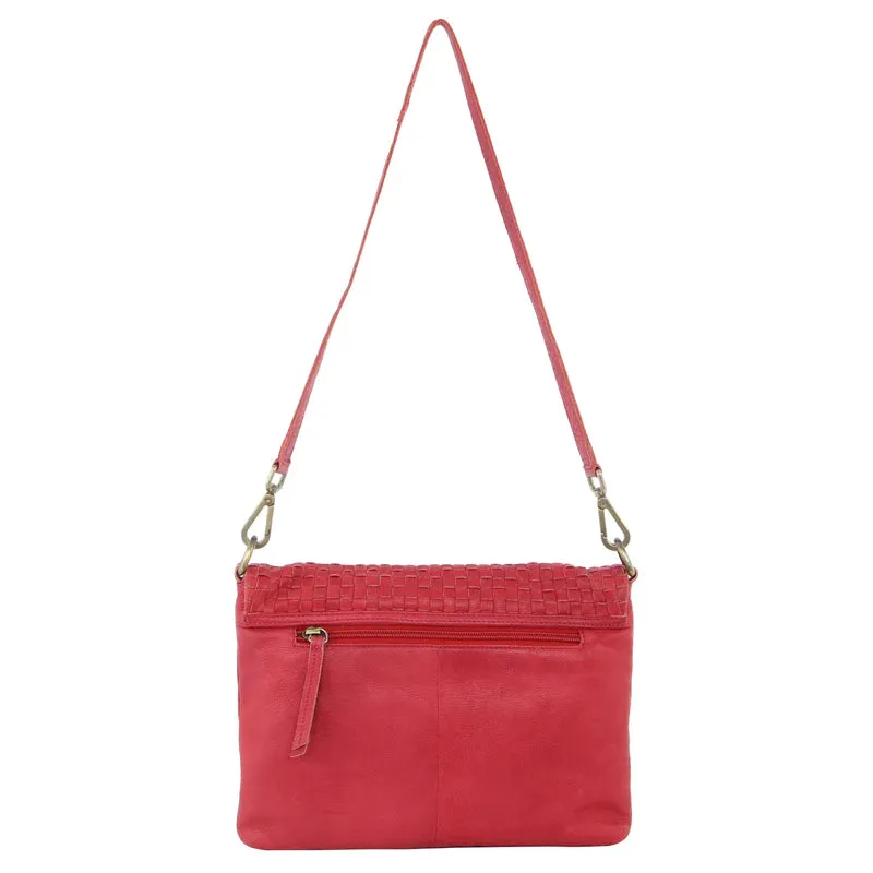 Pierre Cardin Woven Leather Crossbody Bag PC3280