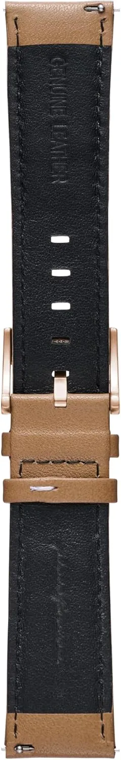 pininfarina Watch Strap - Genuine Italian Leather 22mm Band for Senso Hybrid Smart Watch with Steel Buckle & Quick Release - 125mm Long End & 75mm Short End Length - Beige