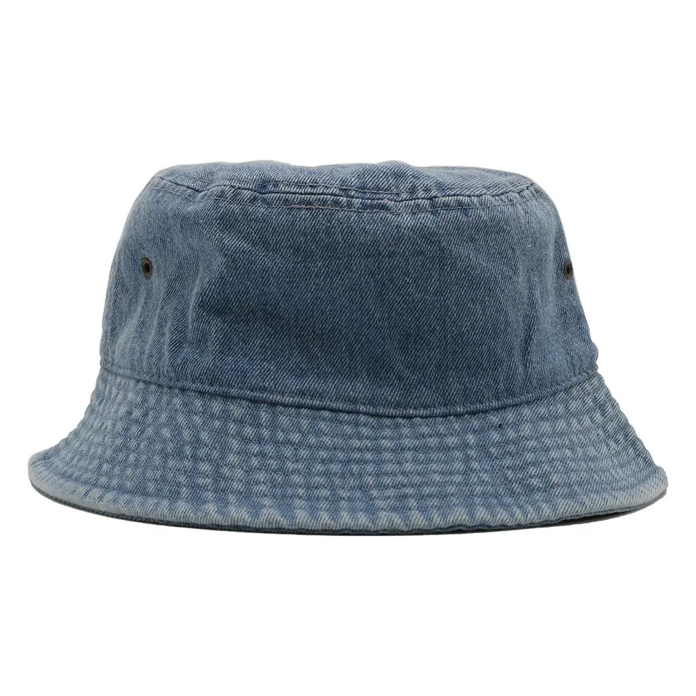 Pleasures Bubble Logo Bucket Hat / Washed Denim