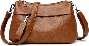 PORRASSO Elegant Crossbody Bag Women Shoulder Bag Handbag Ladies Satchel Messenger Bag for Dating Travel Daily Use Yellow