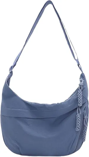 Preferable Crossbody Bag, 2025 New Plain Color Nylon Crescent Crossbody Bag for Women, Suitable for Travel