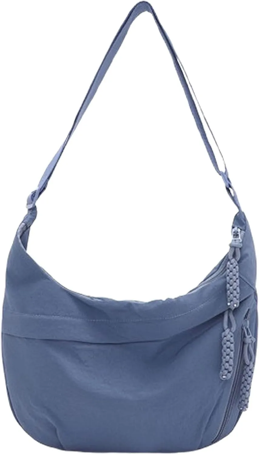 Preferable Crossbody Bag, 2025 New Plain Color Nylon Crescent Crossbody Bag for Women, Suitable for Travel