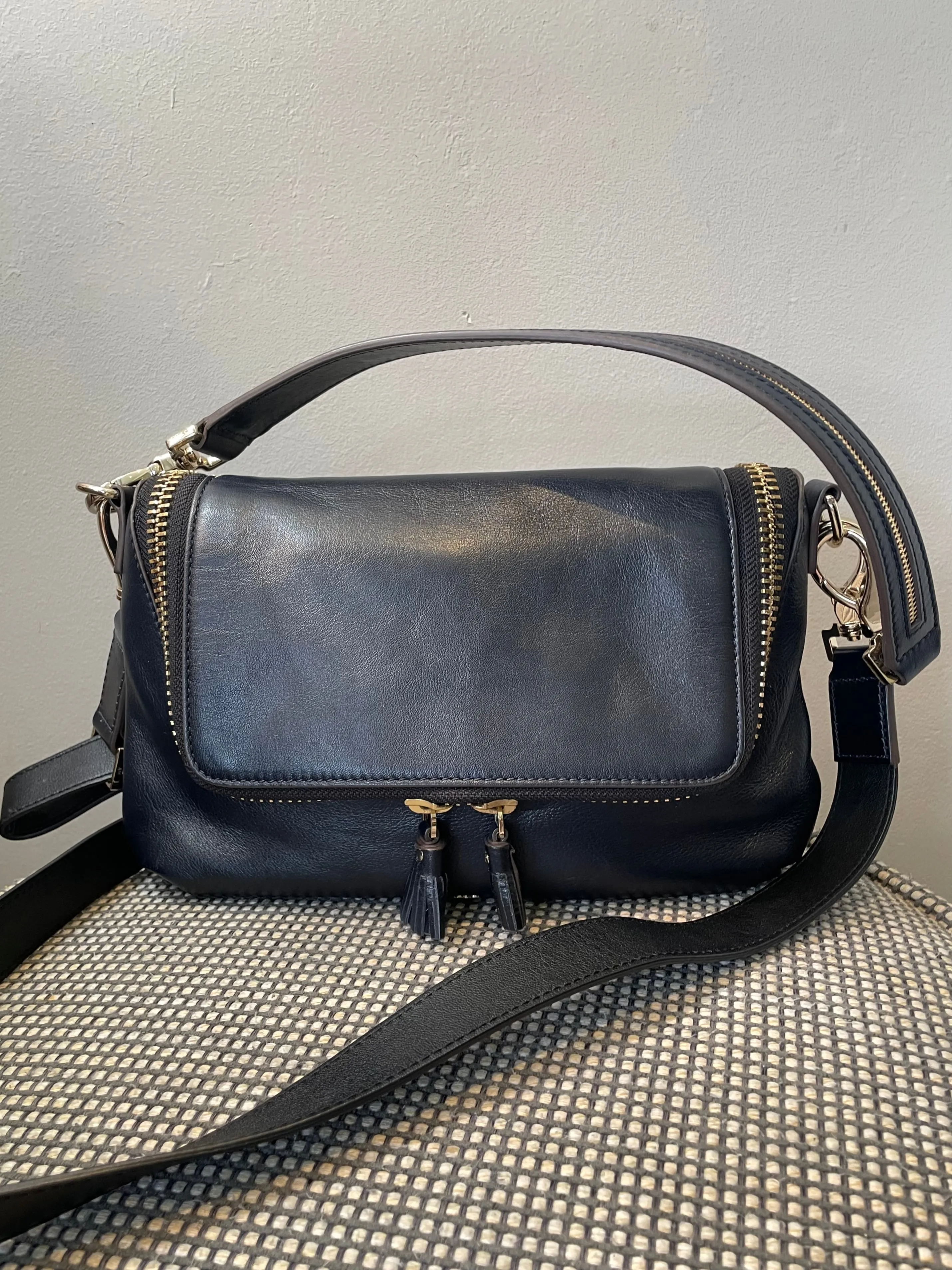 Preloved Anya Hindmarch Maxi Zip Satchel, Small