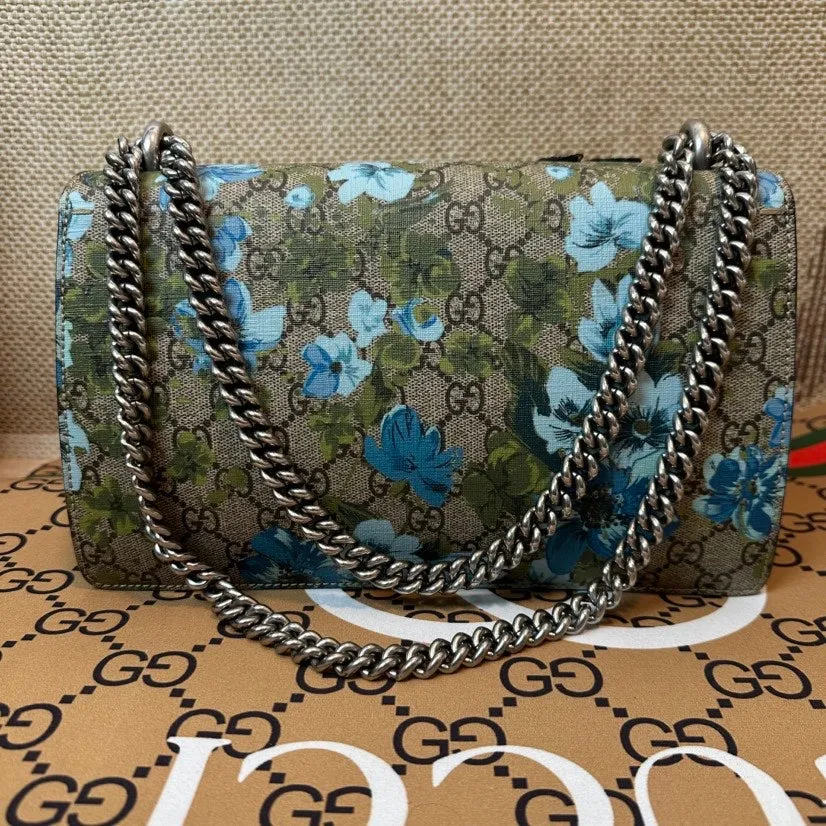 Preloved Gucci Dionysus GG Supreme Floral Bee Embroidered Shoulder Bag