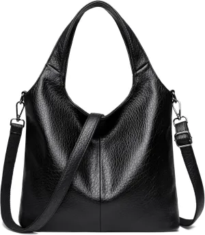 PU Leather Crossbody Tote Bag For Women Big Capacity Handbag Slouchy Tote Purses Shoulder Bag for Travel Work Party.