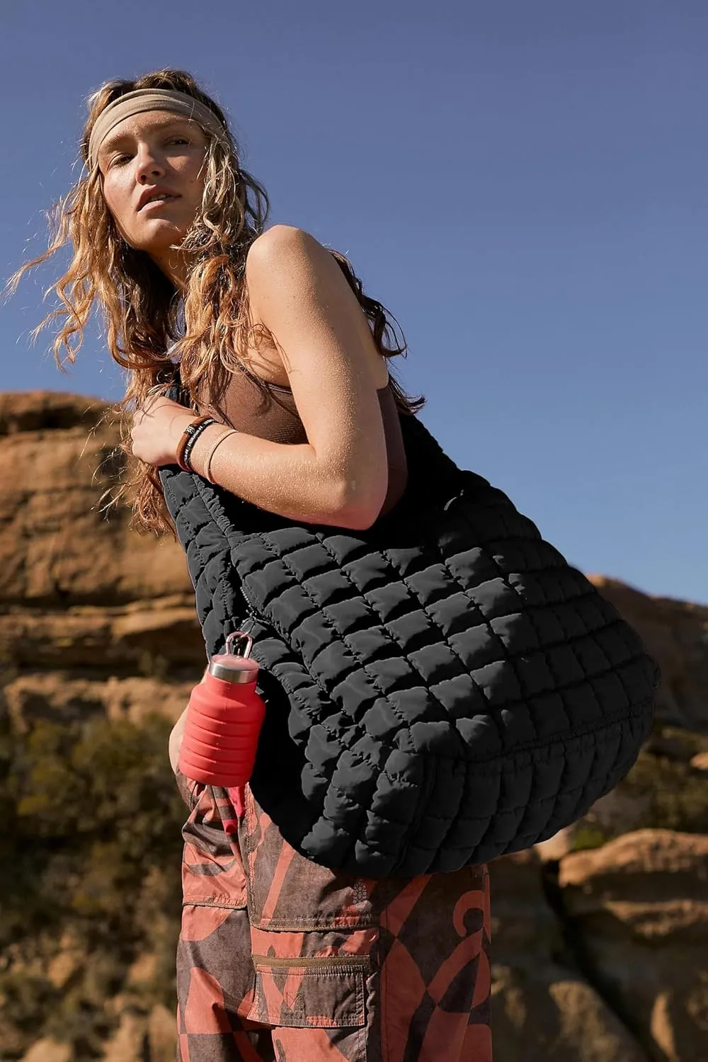 Puffer Quilted Shoulder Bag for Women Padding Shoulder Bag Puffy Hobo Bag Trendy Tote Bag 2025