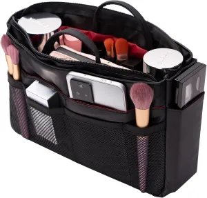 Purse Organizer Insert for Handbags, PU Leather Bag Organizers Inside Tote Pocketbook