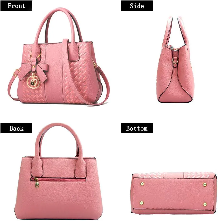 Purses and Handbags for Women Fashion Ladies PU Leather Top Handle Satchel Shoulder Tote Bags