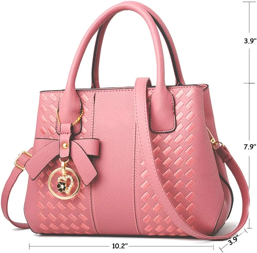 Purses and Handbags for Women Fashion Ladies PU Leather Top Handle Satchel Shoulder Tote Bags